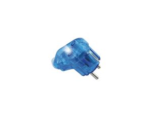 Wtyczka kątowa z/u Uni-Schuko 16A 250V podświetlana rozbieralna niebieska WT-16U/S-V NIEB