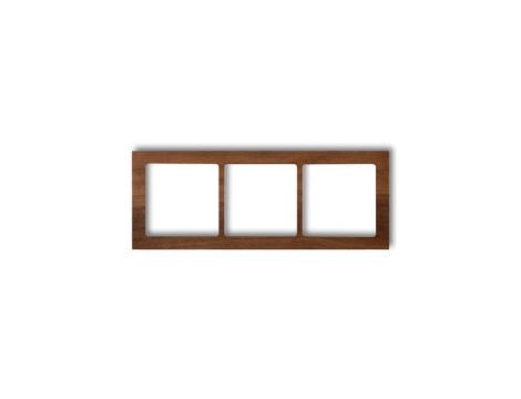 DECO Ramka potrójna - drewno (orzech amerykański) orzech amerykański DRD-3E