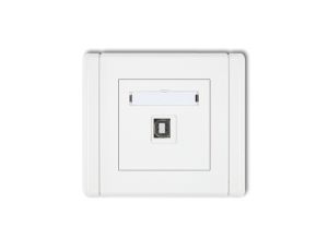 FLEXI Gniazdo pojedyncze USB-AB biały FGUSB-3