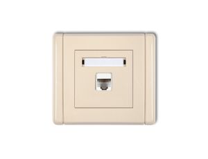 FLEXI Gniazdo komputerowe pojedyncze 1xRJ45, kat. 6, 8-stykowe beżowy 1FGK-3