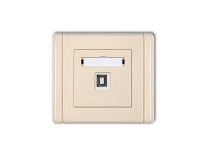 FLEXI Gniazdo pojedyncze USB-AB beżowy 1FGUSB-3