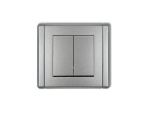 FLEXI Przycisk dwubiegunowy srebrny metalik 7FWP-44.2