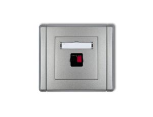 FLEXI Gniazdo głośnikowe pojedyncze srebrny metalik 7FGG-1
