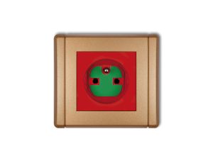 FLEXI Gniazdo pojedyncze z/u DATA z kluczem czerwony 8FGZK