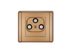 FLEXI Gniazdo multimedialne 3F DATA (UPC) złoty metalik 8FGMU