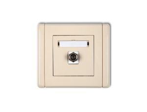 FLEXI Gniazdo antenowe pojedyncze typu F (SAT) pozłacane złoty metalik 8FGF-1.1