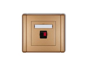 FLEXI Gniazdo głośnikowe pojedyncze złoty metalik 8FGG-1