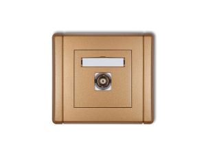 FLEXI Gniazdo pojedyncze BNC złoty metalik 8FGBNC-1