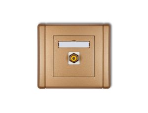 FLEXI Gniazdo pojedyncze RCA (typu cinch - żółty, pozłacane) złoty metalik 8FGRCA-1