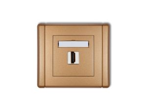 FLEXI Gniazdo pojedyncze HDMI złoty metalik 8FHDMI-1