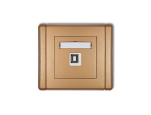 FLEXI Gniazdo pojedyncze USB-AB złoty metalik 8FGUSB-3