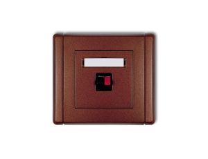 FLEXI Gniazdo głośnikowe pojedyncze brązowy metalik 9FGG-1