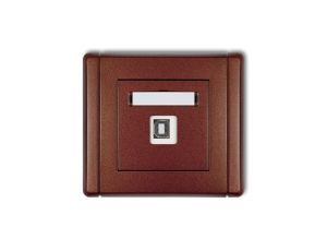 FLEXI Gniazdo pojedyncze USB-AB brązowy metalik 9FGUSB-3