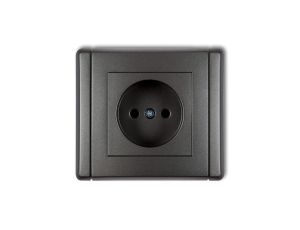 FLEXI Gniazdo pojedyncze b/u grafitowy 11FGP-1p
