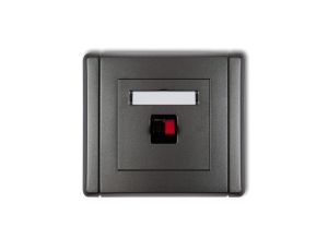 FLEXI Gniazdo głośnikowe pojedyncze grafitowy 11FGG-1