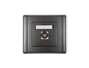 FLEXI Gniazdo pojedyncze BNC grafitowy 11FGBNC-1