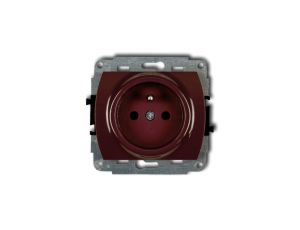 TREND Gniazdo pojedyncze z/u 2P+Z brązowy 4GP-1zp