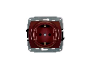 TREND Gniazdo pojedyncze z/u SCHUKO brązowy 4GP-1sp