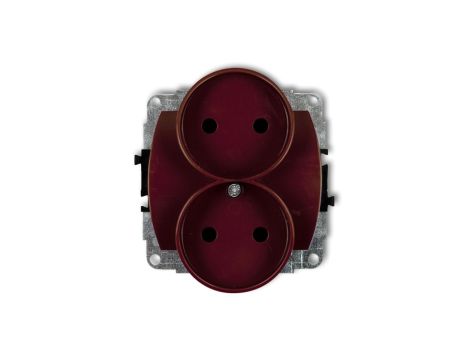 TREND Gniazdo podwójne b/u brązowy 4GPR-2p