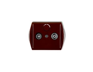 TREND Gniazdo antenowe RTV przelotowe 9dB brązowy 4G9P