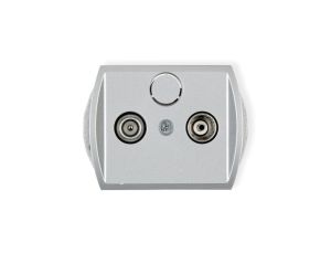 TREND Gniazdo antenowe RTV przelotowe 9dB srebrny 5G9P