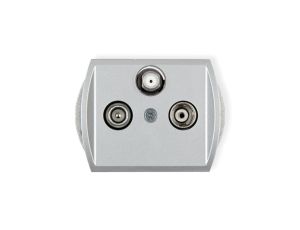 TREND Gniazdo antenowe RTV-SAT końcowe 1,5dB srebrny 5GS