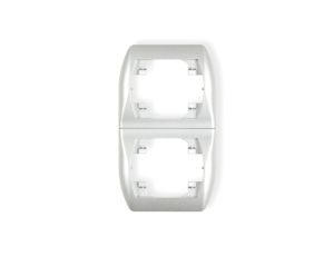 TREND Ramka pionowa podwójna srebrny 5RV-2