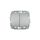 TREND Łącznik jednobiegunowy ze schodowym srebrny 5WP-10