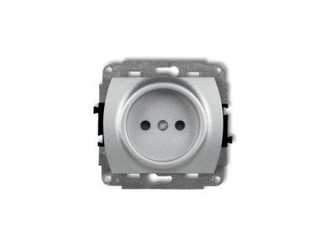 TREND Gniazdo pojedyncze b/u srebrny metalik 7GP-1p