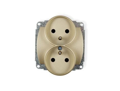 TREND Gniazdo podwójne z/u złoty 6GPR-2zp