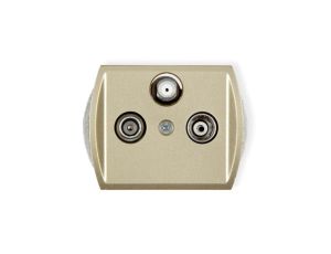 TREND Gniazdo antenowe RTV-SAT końcowe 1,5dB złoty 6GS