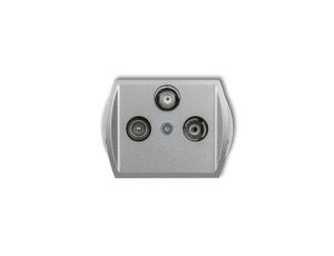 TREND Gniazdo antenowe RTV-SAT końcowe multimedialne (Internet) srebrny metalik 7GM