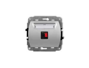 TREND Gniazdo głośnikowe pojedyncze srebrny metalik 7GG-1