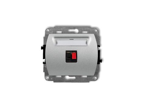 TREND Gniazdo głośnikowe pojedyncze srebrny metalik 7GG-1