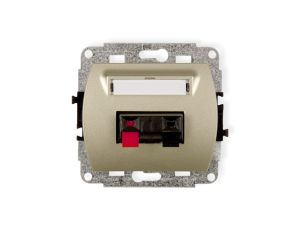 TREND Gniazdo głośnikowe pojedyncze złoty 6GG-1