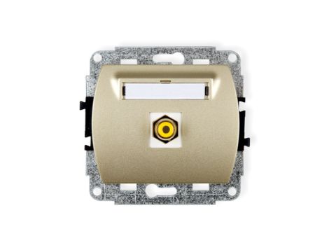 TREND Gniazdo pojedyncze RCA (typu cinch - żółty, pozłacany) złoty 6GRCA-1