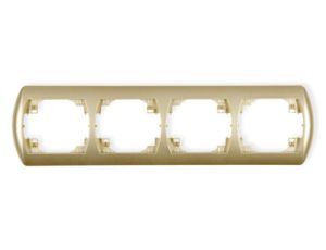 TREND Ramka pozioma poczwórna złoty 6RH-4