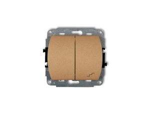 TREND Łącznik jednobiegunowy ze schodowym złoty metalik 8WP-10