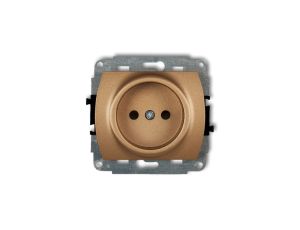 TREND Gniazdo pojedyncze b/u złoty metalik 8GP-1p