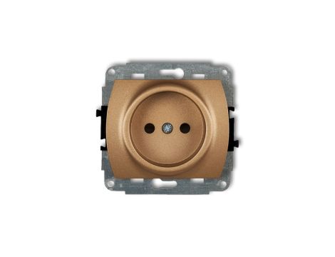 TREND Gniazdo pojedyncze b/u złoty metalik 8GP-1p