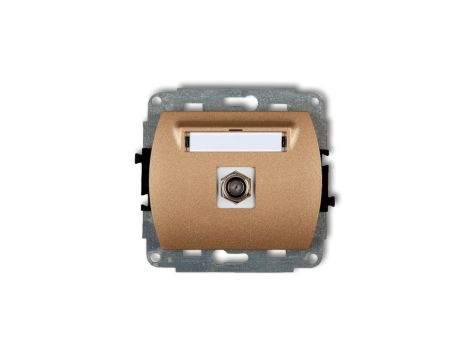 TREND Gniazdo antenowe pojedyncze typu F (SAT) pozłacany złoty metalik 8GF-1.1