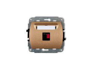 TREND Gniazdo głośnikowe pojedyncze złoty metalik 8GG-1