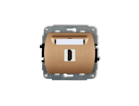 TREND Gniazdo pojedyncze HDMI złoty metalik 8HDMI-1