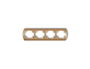 TREND Ramka pozioma poczwórna złoty metalik 8RH-4