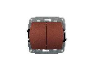 TREND Łącznik jednobiegunowy ze schodowym brĄzowy metalik 9WP-10