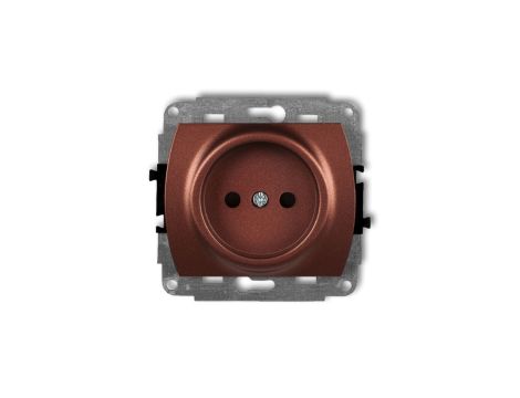 TREND Gniazdo pojedyncze b/u brĄzowy metalik 9GP-1p