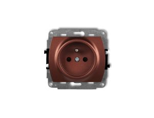 TREND Gniazdo pojedyncze z/u 2P+Z brĄzowy metalik 9GP-1zp