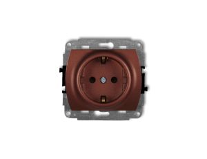 TREND Gniazdo pojedyncze z/u SCHUKO brązowy metalik 9GP-1sp