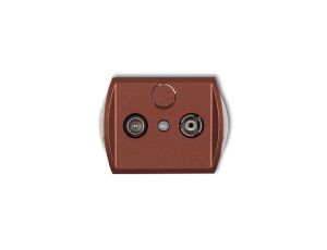 TREND Gniazdo antenowe RTV przelotowe 9dB brĄzowy metalik 9G9P