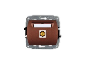 TREND Gniazdo pojedyncze RCA (typu cinch - ľty, pozłacany) brĄzowy metalik 9GRCA-1